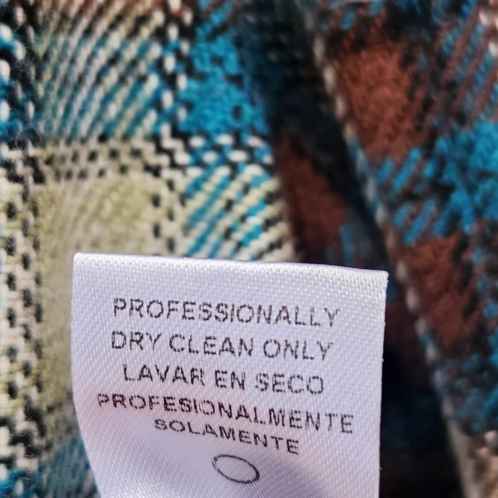 STETSON Women's Pea Coat Medium Plaid Blue Wool Blend Lined Outdoors - Picture 9 of 10